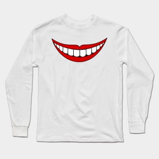 Big mouth smile Covid Mask Long Sleeve T-Shirt